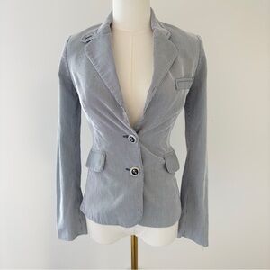 Mango Navy Women's Tailored Blazer with Notched Lapels Size 2